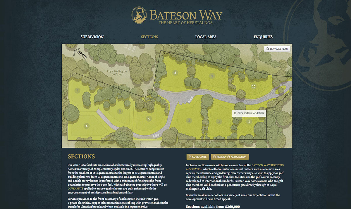 Bateson Way sections for sale