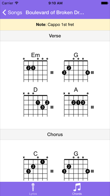 Song chords
