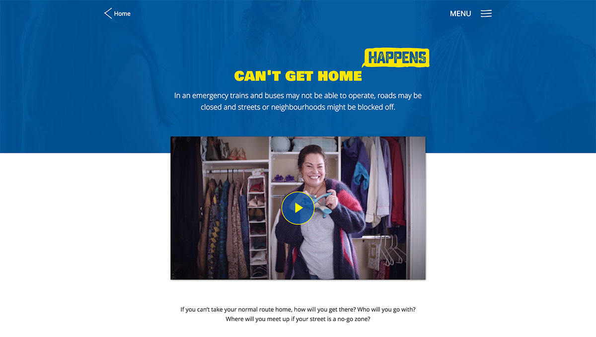 Never Happens? Happens website - Impact page example