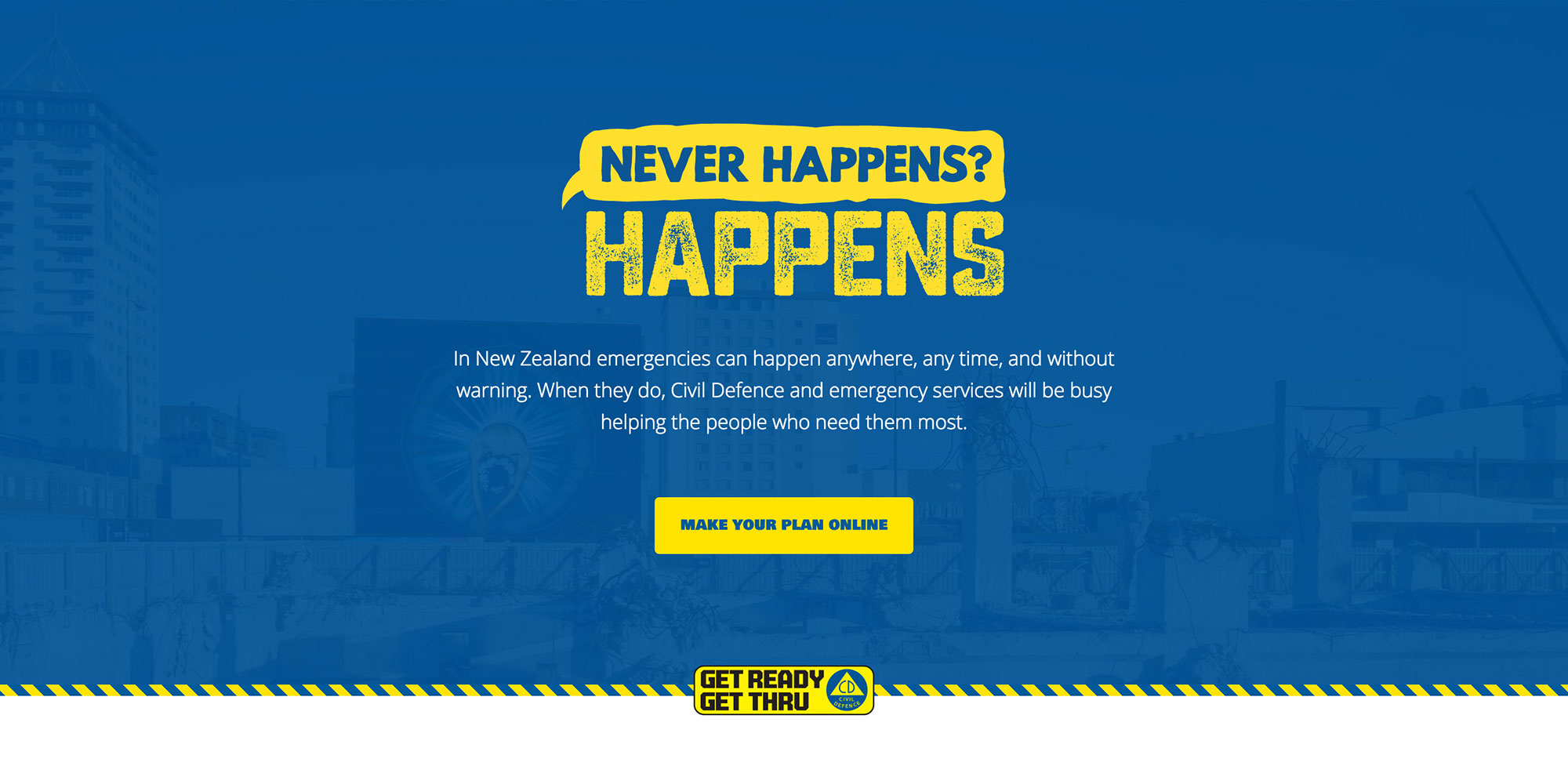 Never Happens? Happens website home page