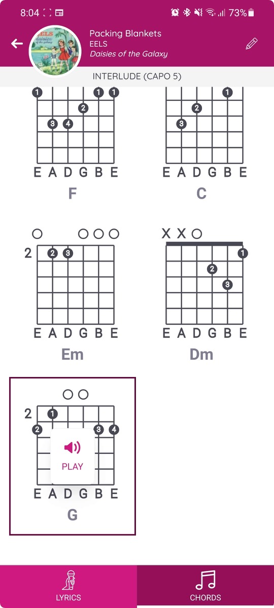 Selecting a chord and hearing how it sounds